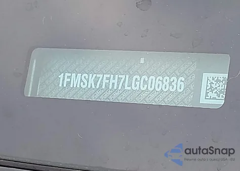 2020 Ford Explorer Limited из США, поврежденный, VIN 1FMSK7FH7LGC06836